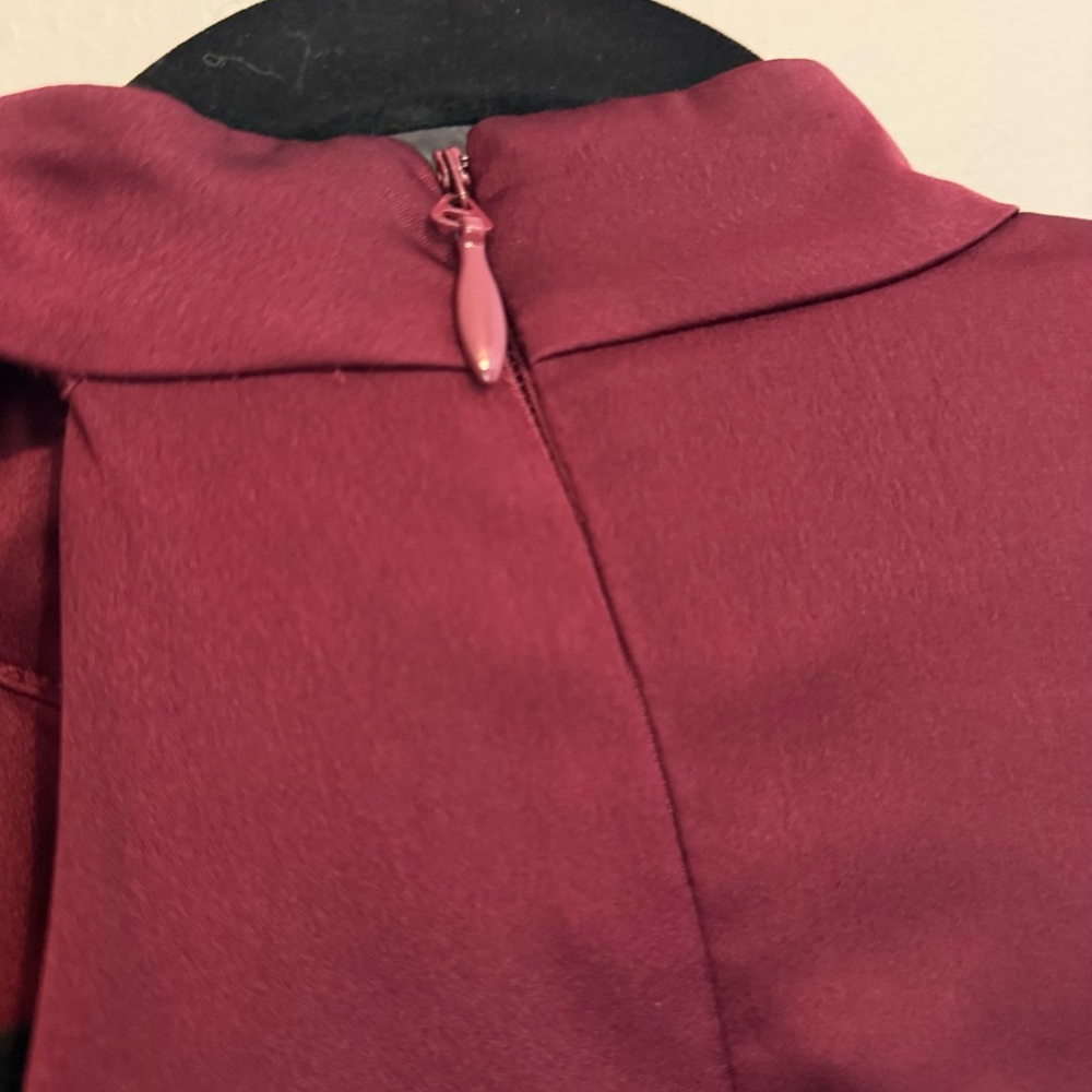 Lavish Alice Burgundy One-Shoulder Dress - Picture 6 of 7